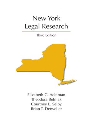 cover image of New York Legal Research